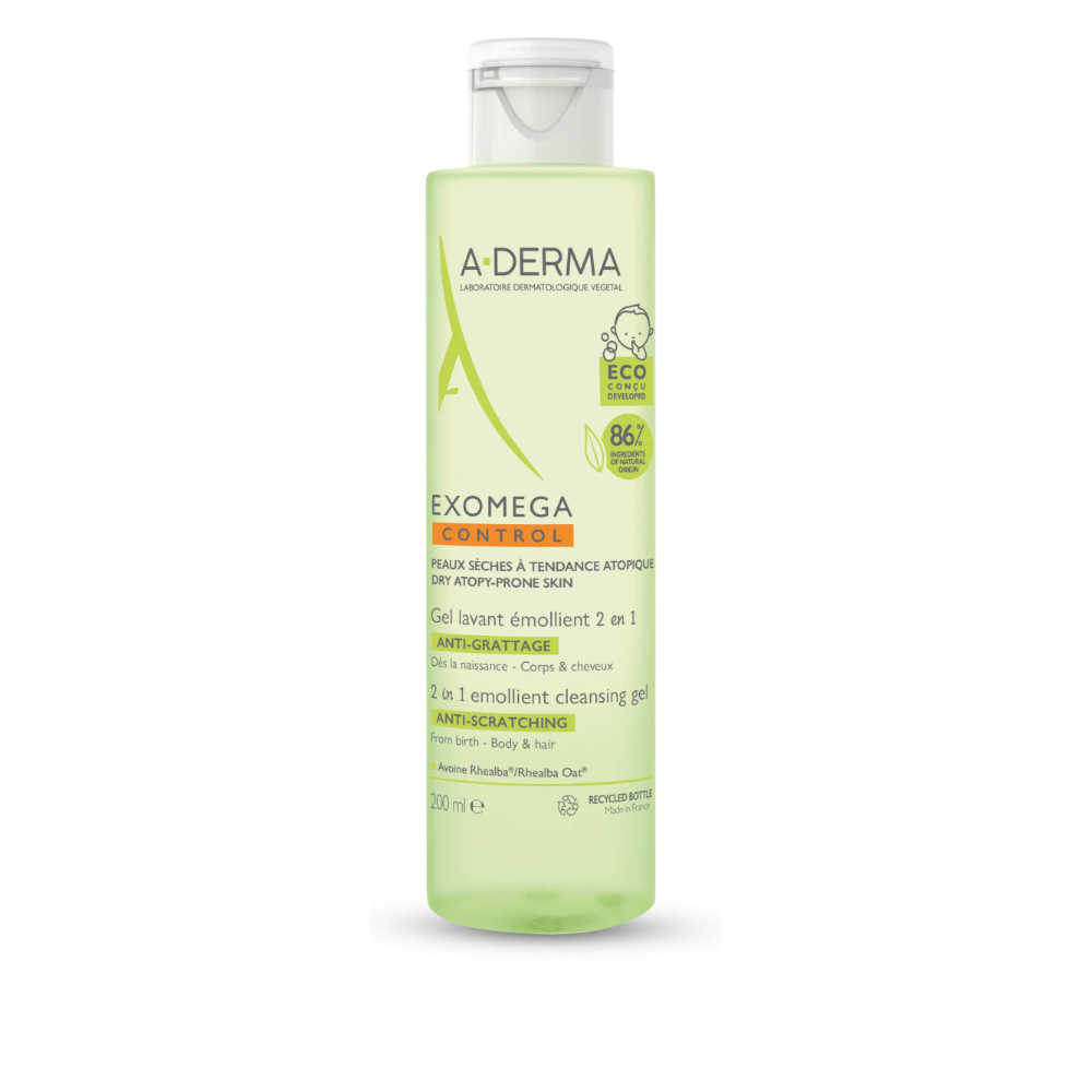 Gel Limpiador Emoliente A-derma Exomega Control 2 En 1200 ML