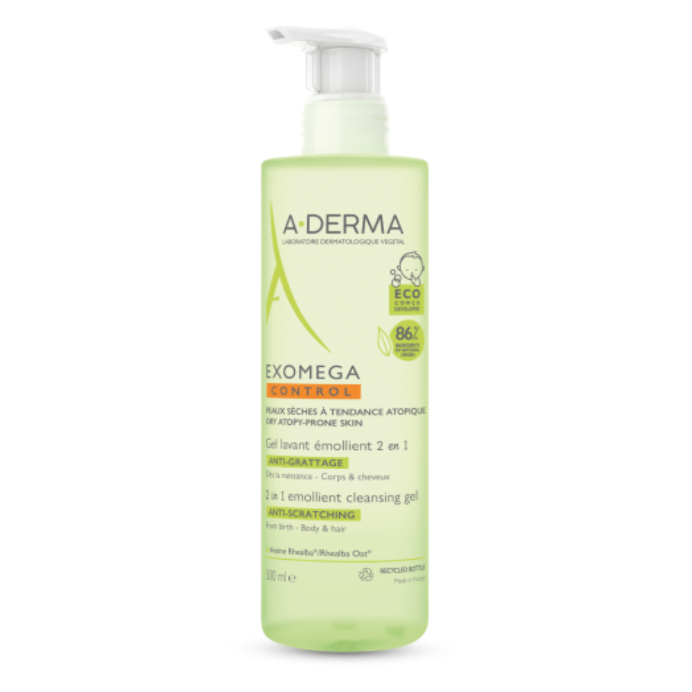 Gel Limpiador Emoliente 2 En 1 Aderma Exomega500 ML