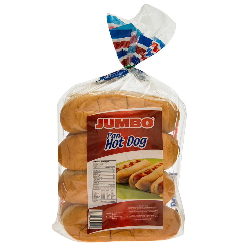 Pan Para Hot Dog Jumbo8 UND