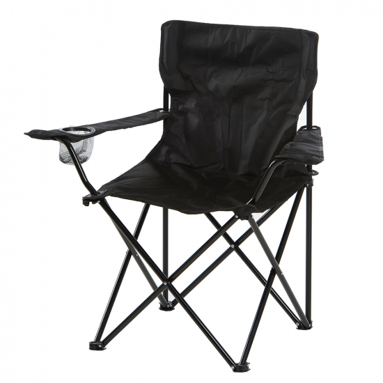 Silla Plegable Con Brazo Color Negro Jumbo