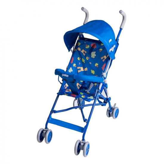 Coche Para Bebé Sombrilla Jungla Azul Peke