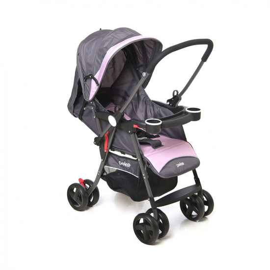 Coche Para Bebé Liviano Reversible Rosa Peke