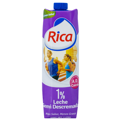 Leche Rica descremada sin lactosa 0% 1 Lt 