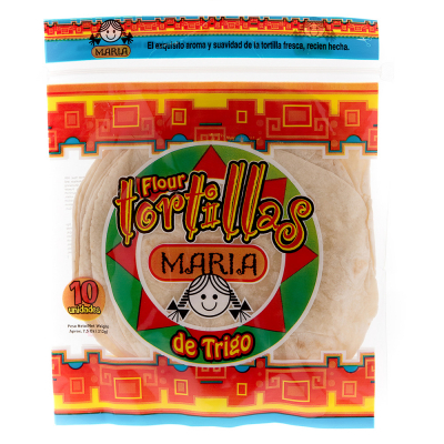 María Tortillas De Trigo Estilo Tacos 10 Und/Paq