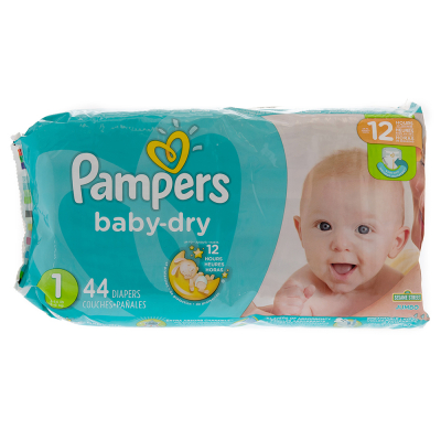 Pañal Desechable Etapa 1 Pampers Baby Dry 44 Und/Paq