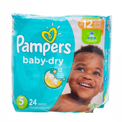 Pañales Baby Dry #5 Pampers 24 Und/Paq