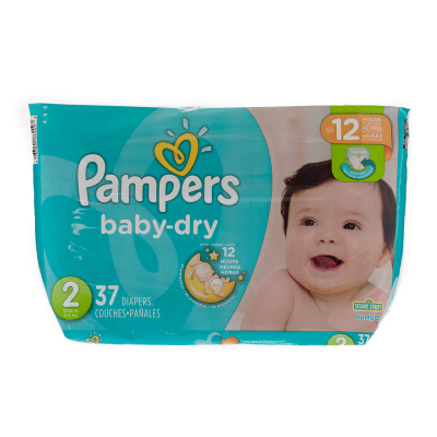 Pañal Etapa 2 Pampers Baby Dry 37 Und/Paq