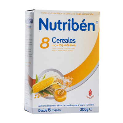 Papilla 8 Cereales Y Miel Nutriben 300 Gr