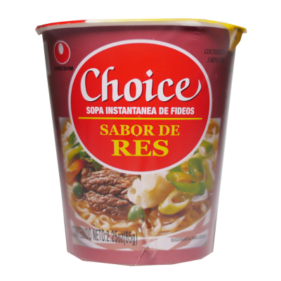 Sopa Ramen Sabor A Carne Choice 65 Gr
