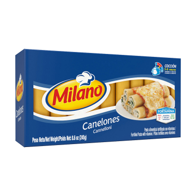 Pasta Canelón Milano 8 Onz