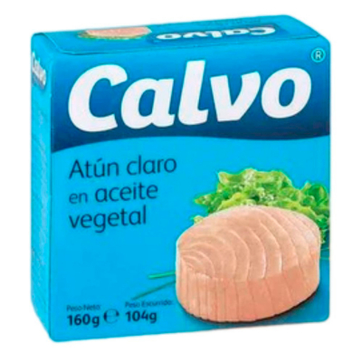 Atún Claro En Aceite Vegetal Calvo 160 Gr