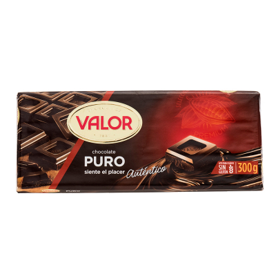 Barra De Chocolate Con Leche Valor 300 Gr