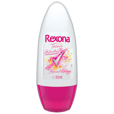 Desodorante Para Adolescentes En Roll On Tropical Energy Rexona 53 Gr