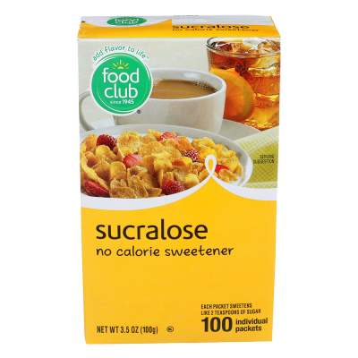 Sustituto De Azúcar Sucralosa Food Club 100 Und/Paq