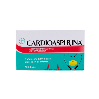 Aspirina Bayer Cardio 81 Mg 30 Tabletas
