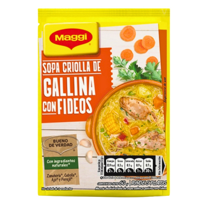 Sopa De Gallina Con Fideos Maggi 60 Gr
