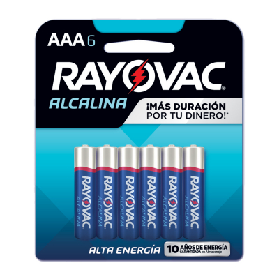 Pila Alcalina AAA/4 + 2 Gratis Rayovac