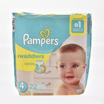 Pañales Swaddlers S4 Jumbo Pampers 22 Und/Paq 