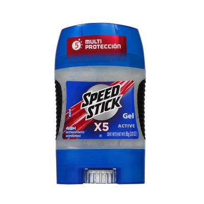 Desodorante Para Hombre En Gel X5 Speed Stick 85 Gr, 2 Und/Paq