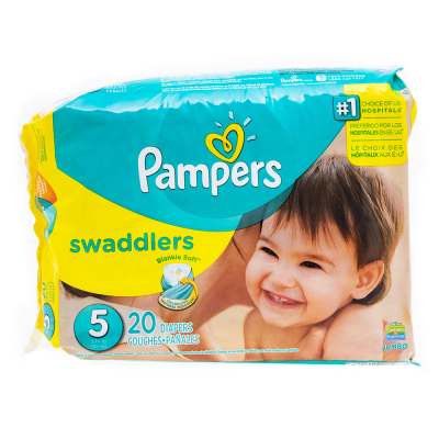 Pañales Swaddlers S5 Jumbo Pampers 19 Und/Paq 