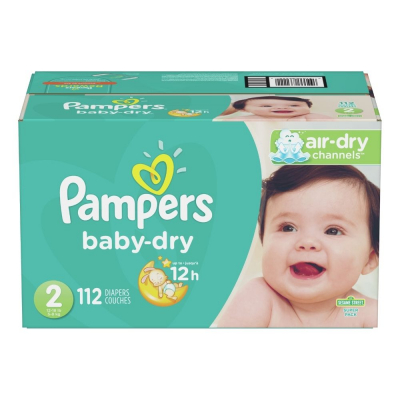 Pañales Etapa 2 Pampers Baby Dry 112 Und/Paq