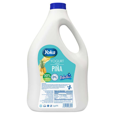 Yogurt Bebible Sabor Piña Yoka 1 Gl