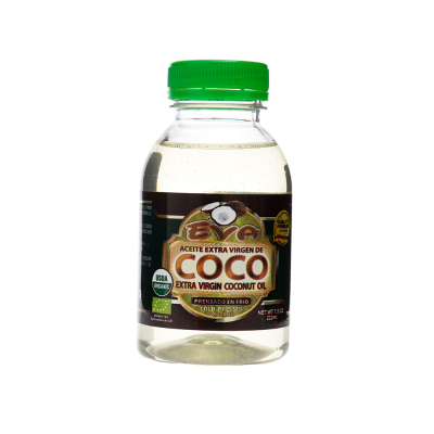 Aceite De Coco Extra Virgen Orgánico Eva 7.5 Onz
