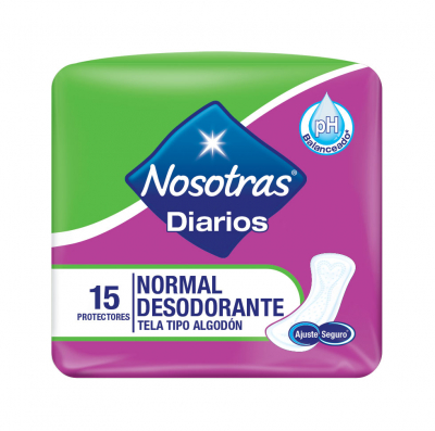 Protectores Diarios Con Desodorante Nosotras 15 Und/Paq