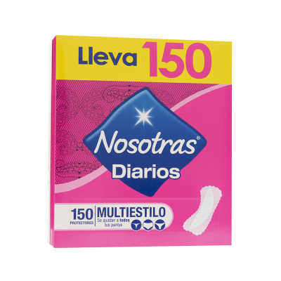 Protectores Diarios Multiestilo Nosotras 150 Und/Paq