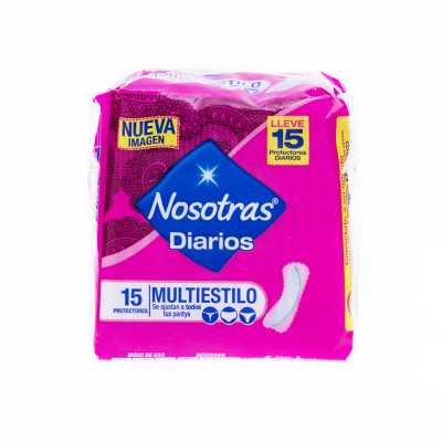 Protectores Diarios Multiestilo Nosotras 15 Und/Paq