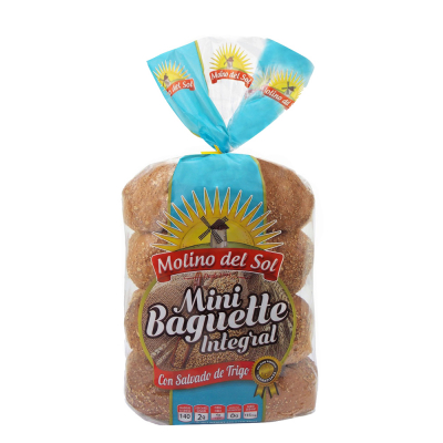 Pan Mini Baguette Integral Mi Trigo Molino Del Sol 8/1