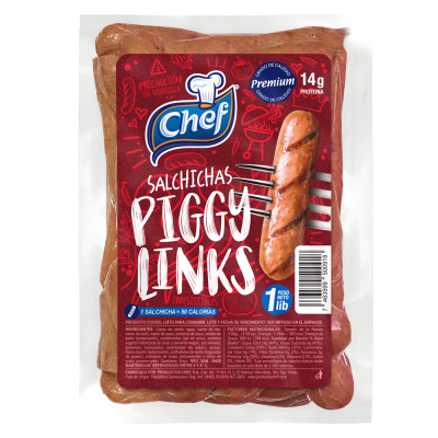 Salchichas Para Desayuno Piggy Links Chef 8 Und/Paq