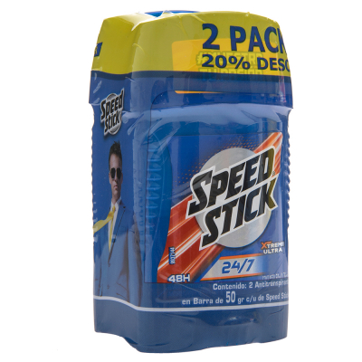 Desodorante Para Hombres En Barra Xtreme Texh Ultra Speed Stick 50 Gr 2 Und/Paq