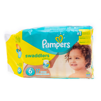 Pañales Swaddlers S6 Jumbo Pampers 16 Und/Paq 