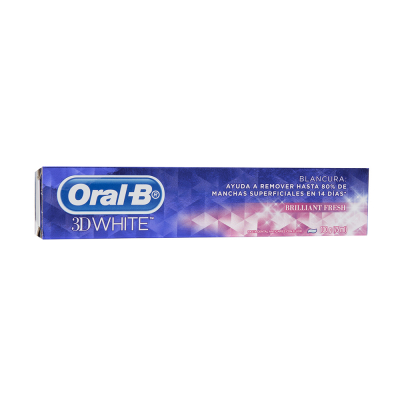Crema Dental 3D White Brilliant Fresh Oral B 75 Ml,  Und/Paq