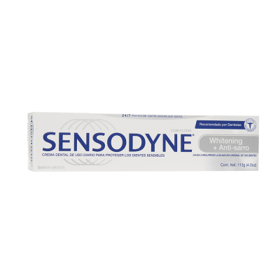 Crema Dental Whitening + Antisarro Sensodyne 113 Gr