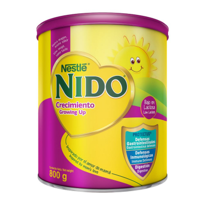 Nestlé Nido Crecimiento Bajo en Lactosa Lata 800g