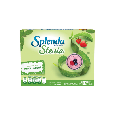 Endulzante Stevia Natural Splenda 40 Und/Paq