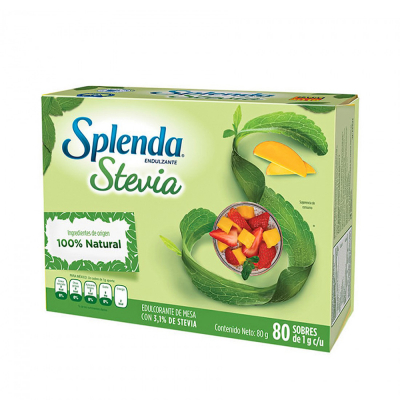 Endulzante Stevia Natural Splenda 80 Und/Paq