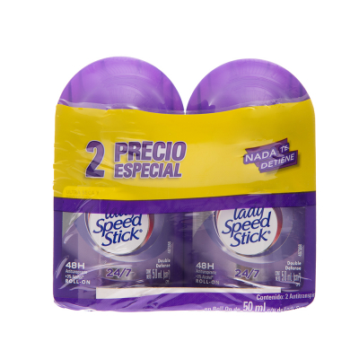 Desodorante Para Mujer Roll On 24/7 Powder Fresh Lady Speed Stick® 2 Und/Paq