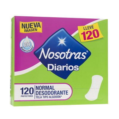 Protectores Diarios Con Desodorante Nosotras 120 Und/Paq