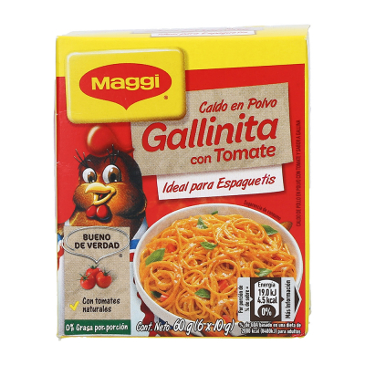 Caldo En Polvo Gallinita Con Tomate Maggi 6 Und/Paq