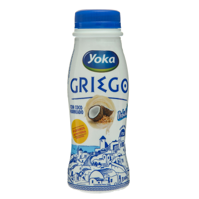 Yogurt Griego Bebible Sabor A Coco Horneado Yoka 8 Oz