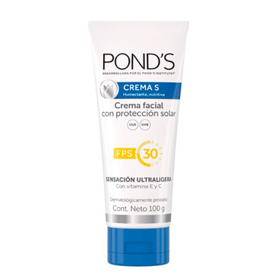 Crema Facial Con Protección Solar SPF30 Ponds 100 Gr