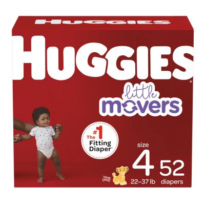 Pañales Etapa #4 Huggies Little Movers 52 Und/Paq