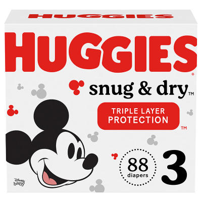 Pañales Snug & Dry #3 Huggies 88 Und/Paq