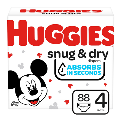 Pañales Snug & Dry #4 Huggies 76 Und/Paq