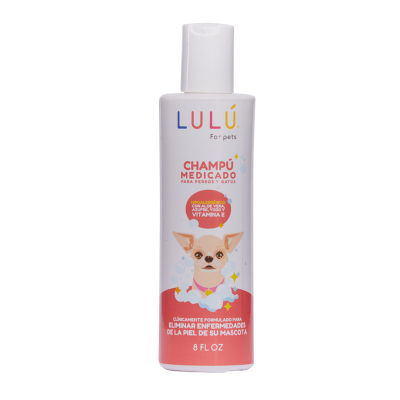 Shampoo Medicado Para Perros Lulu 8 Onz 