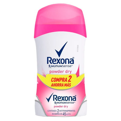 Desodorante Para Mujer Powder Dry Rexona 45 Gr 2 Und/Paq
