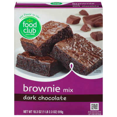 Mezcla Para Brownie Chocolate Negro Food Club 18.3 Onz 